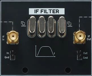 IF Filter module with switchable bandpass response set by onboard DIP switches